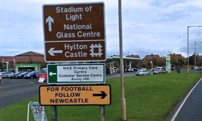 for football follow newcastle sunderland road sign newcastle united nufc 650x400 1