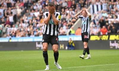 sven botman hands over face sean longstaff background newcastle united nufc 1120 768x432 2