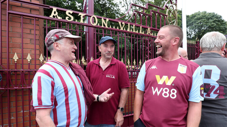 aston villa fans laughing outside villa park newcastle united nufc 1120 768x432 1