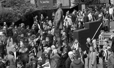 fans outside sjp matchday bobby robson statue newcastle united nufc bw 1120 768x432 1