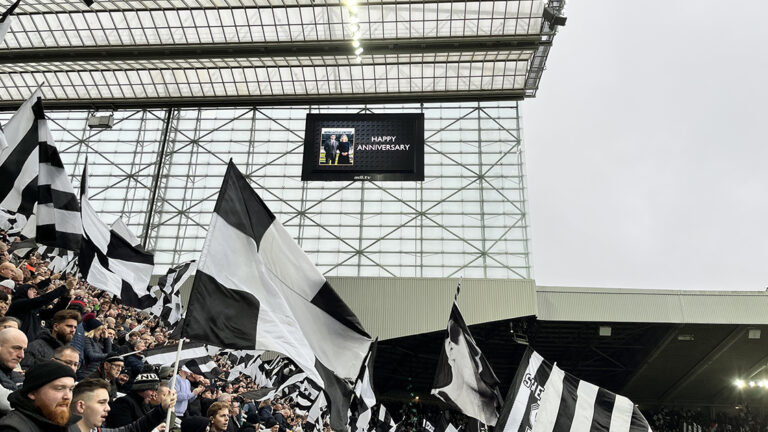 happy anniversary screen fans flags newcastle united nufc 1120 768x432 1