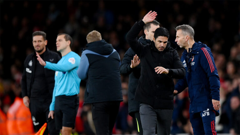 mikel arteta arm air sideline arsenal manager newcastle united nufc 1120 768x432 1