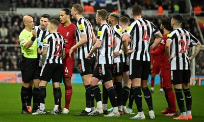 players surround referee liverpool newcastle united nufc 1120 768x432 1